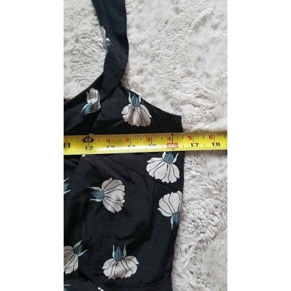 Ann Taylor Loft Floral Multicolor Sleeveless Jumpsuit Ruffle Straps Size 6 - Picture 11 of 12